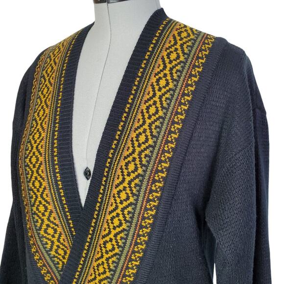 Code Zero Intensity double breasted acrylic cardigan, size 8, Retro, Grandpacore - Picture 7 of 7